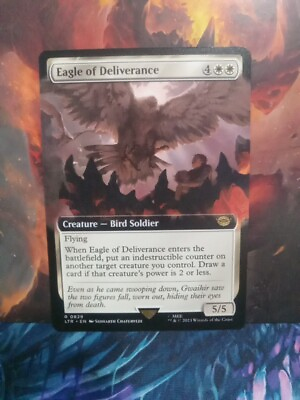 #ad MTG Eagle of Deliverance Extended Art NM Rare Lord of the Rings 0829 $1.79