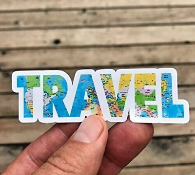 #ad Travel Map Sticker Laptop Vinyl Decal Water Bottle Phone Sticker $3.25