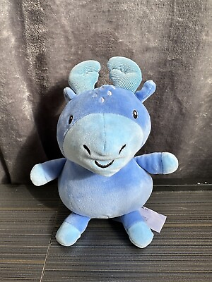 #ad Animal Adventure Squeeze with Love Blue Moose Plush Squishy 2020 Ribbed Antlers $9.99