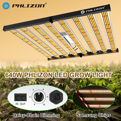 #ad Phlizon FD6500 640W LED Grow Light Dimmable Full Spectrum Commercial Grow CO2 $349.98