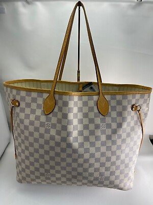 #ad Authentic Louis Vuitton Neverfull GM Damier Azur Canvas Shoulder Tote Bag $960.00