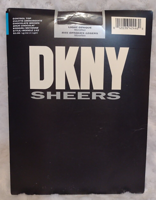 #ad DKNY Sheers Pantyhose Control Top Medium Chocolate Brown Style 142 Light Opaque $7.50