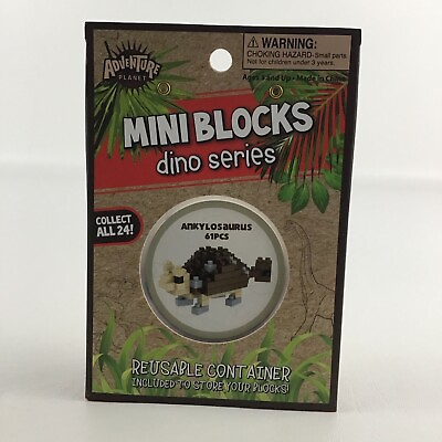 #ad Adventure Planet Mini Blocks Dino Series Reusable Storage Container Building Toy $13.56