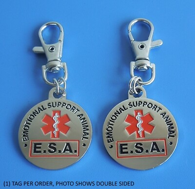 #ad Service Dog ESA Emotional Support Animal Dog Metal Collar Tag ALL ACCESS CANINE™ $10.99