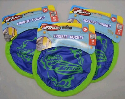 #ad Lot of 3 Wham O Folding Bendable Soft 8quot; Pocket Frisbee Amazing Flying Disc $9.97