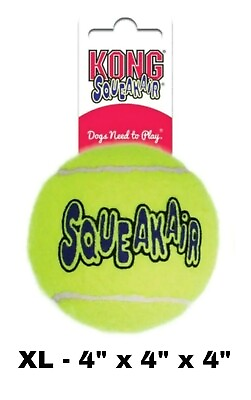 #ad Kong SQUEAKAIR Dog Toy TENNIS BALL XL 4quot; Nonabrasive Extra Large Fetch Toy $10.99