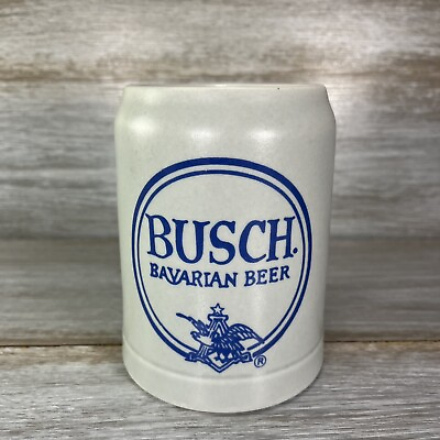 #ad Vintage ANHEUSER BUSCH Busch Bavarian Beer Beer Stein Mug Ceramarte 5 Inch Tall $34.99