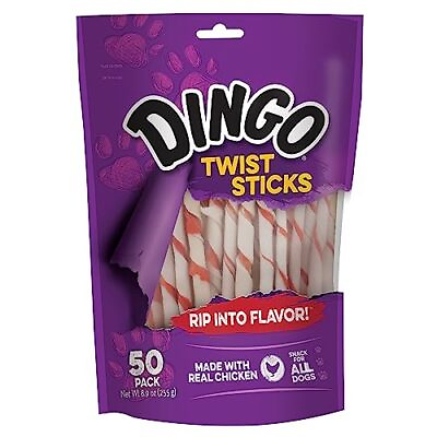 #ad Twist Sticks 50 Count Rawhide For Dogs Made With Real Chicken 50 Count Pa... $13.27