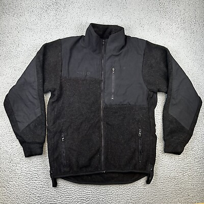 #ad MASSIF Wildland Fire Fighting Protective Black Fleece Jacket Nomex FR Size Large $189.99
