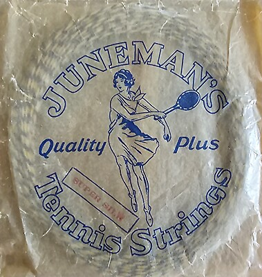 #ad Juneman#x27;s Silk Tennis String Antique circa 1930#x27;s $125.00