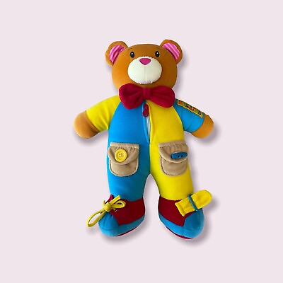 #ad Lillian Vernon Dressing Skill Buddies Bear 17quot; Plush Soft Toy Stuffed Animal $21.00