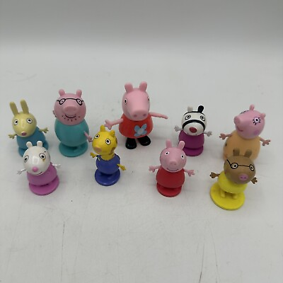 #ad Peppa Pig amp; Friends Figures Toy Lot of 9 $19.19