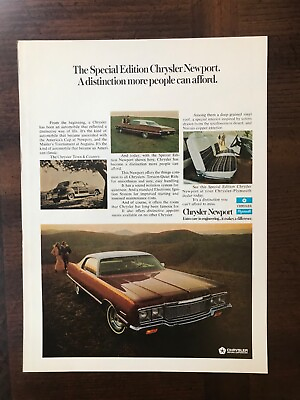 #ad 1973 vintage original print ad New Special Edition Chrysler Newport Luxury Coupe $10.99