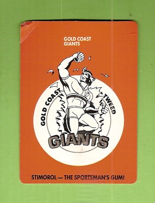#ad 1989 STIMOROL RUGBY LEAGUE CARD #134 LOGO GOLD COAST TWEED GIANTS AU $10.00