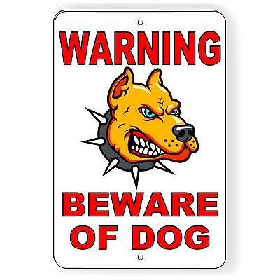 #ad #ad Warning Beware Of Dog Pitbull Sign Decal Trespassing Security Sbd015 $11.57