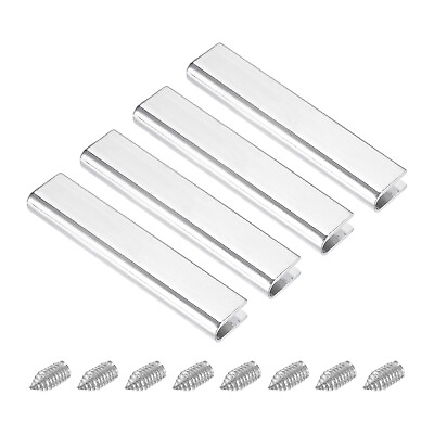 #ad 4 Pcs Belt Buckle End Tip for Sewing DIY Accessories 2.05 Inch Chrome AU $15.70