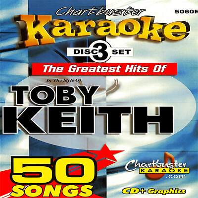 #ad TOBY KEITH Chartbuster Vol 5060 KARAOKE 3 CDG NEW DISCS in WHITE SLEEVES $19.99