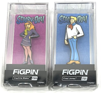 #ad FiGPiN Scooby Doo Daphne Blake #720 amp; Fred Jones #721 Collectible Pins Set of 2 $21.99