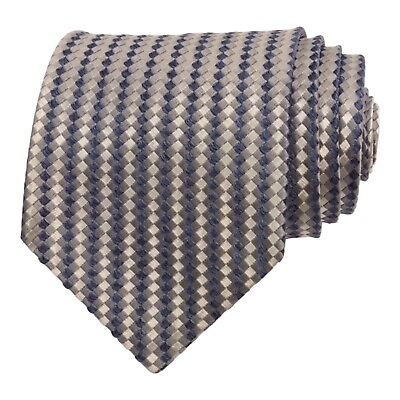 #ad Domenico Franco Mens Classic Designer Tie 100% Silk Gray on Gray Necktie CANADA $16.09