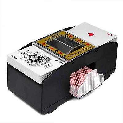 #ad Automatic Playing Card Shuffler Mixer Games Poker Sorter Machine Dispenser $42.99