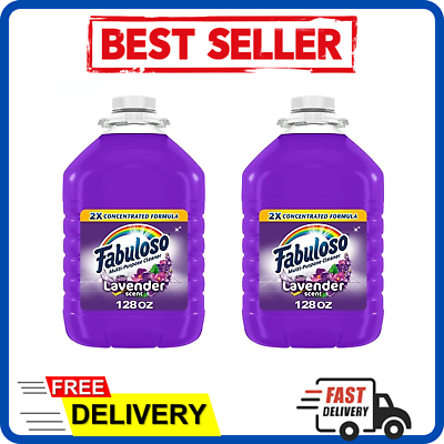 #ad Fabuloso Multi Purpose Cleaner 2X Concentrated Lavender Scent 128 oz 2 PACK $19.99