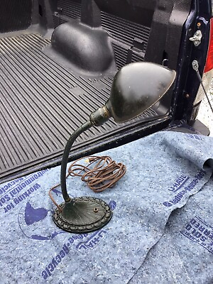 #ad Vintage 1920’s Speckled Green Aladdin Industrial Lamp 22in *Working Condition * $123.00