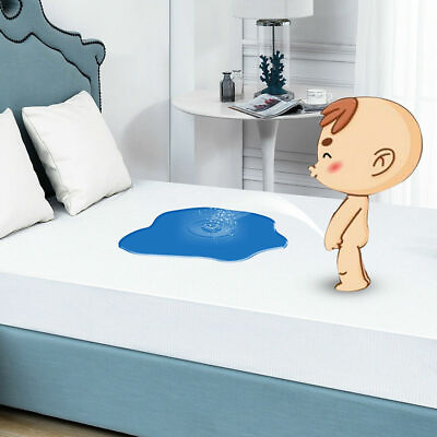 Hypoallergenic Cooling Gel Memory Foam Mattress Protector Waterproof Bed Cover $27.89
