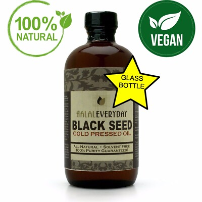 #ad Black Seed Oil 100% Pure Cold Pressed Natural Cumin Nigella Sativa Non GMO GLASS $62.95