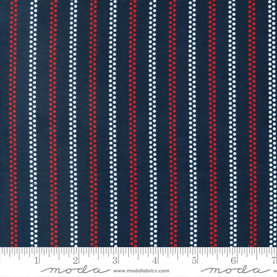 #ad American Gatherings II Dots Stripes Blue Red Primitive Gatherings Moda 1 2 Yard $5.63