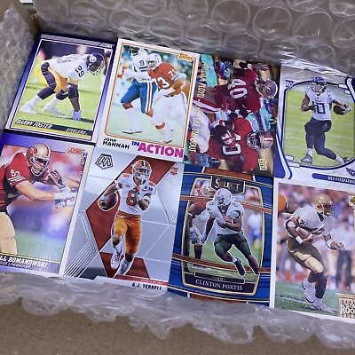 #ad Football Card Lot 2200 Cards Commons Inserts HOF Stars 10 lbs of Bulk Cards $39.99