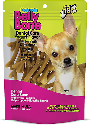 #ad Belly Bones for Dogs 21 Yogurt Flavor Mini Dog Dental Treats Made in USA 21 $29.12