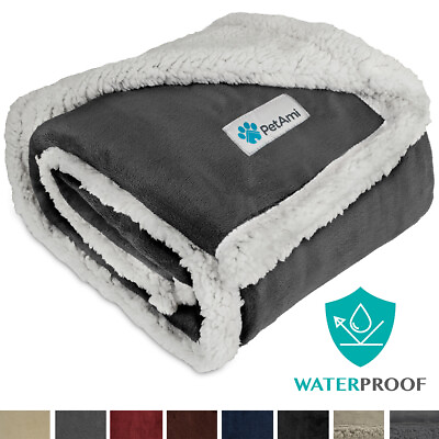 #ad WATERPROOF Dog Blanket for Small Dog Puppy Cat Throw Reversible Sherpa 30x40Inch $17.99