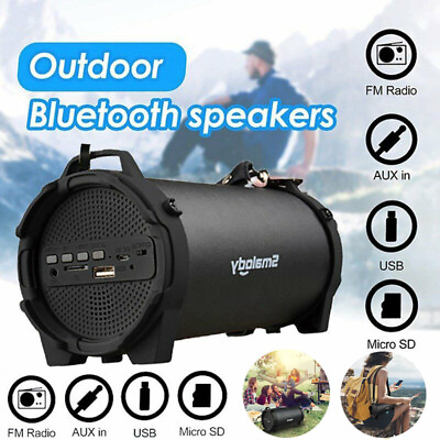 #ad #ad LOUD BLUETOOTH SPEAKER Portable Wireless Boombox Aux Rechargeable Stereo System $26.99