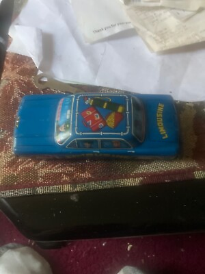 #ad Vintage Blue Limousine Friction Tin Car by Takatoku T.T. Made in Japan. Vgc $39.00