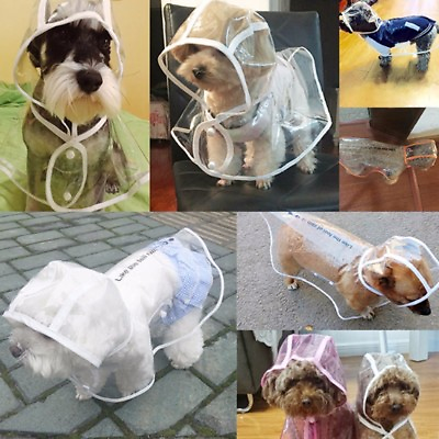 #ad Transparent Pet Rain Coat for Dogs Pet Jacket Cute Casual Waterproof Dog Clothes $3.55