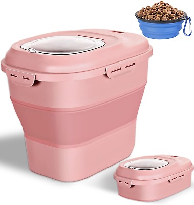 #ad Collapsible Dog Food Storage Container 30 Lb Pet Cat Pantry $54.99