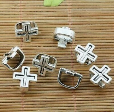 #ad 12pcs tibetan silver cross concave clasp design charms EF1480 $1.80