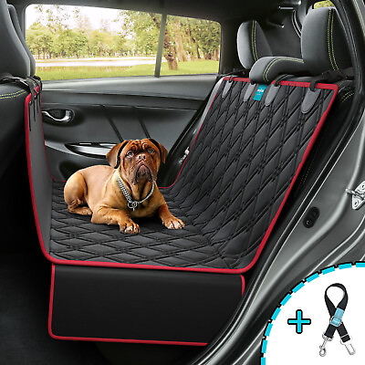 #ad Dog Seat Cover Hammock for Back Seat Durable Waterproof Car Truck Pet Seatbelt $35.88