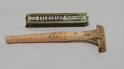 #ad Vintage Schick Lady Eversharp Razor Gold W Hydro Magic Injector Blades $21.31