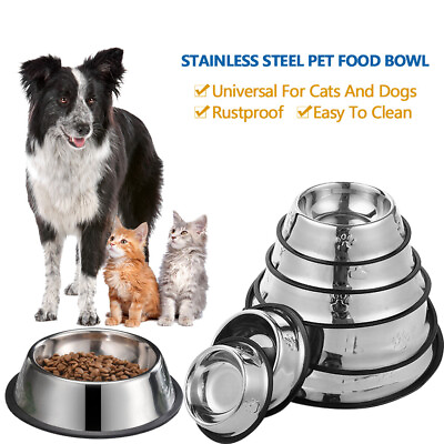#ad Dog Bowl Non Slip Durable Food Feeder Water Dish Cat Food Bowl Pet Puppy Feeder $8.99