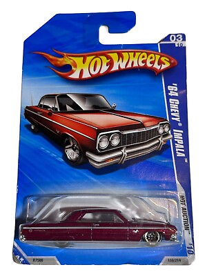 #ad Hot Wheels 2009 Vintage ‘64 Chevy Impala Red “Hot Auctions” 2010 T40 AU $20.00