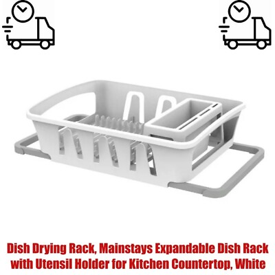 #ad Dish drying rack Mainstays Expandable dish rack kitchen countertop utensil $8.76