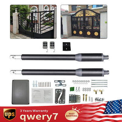 #ad 650lbs Automatic Heavy Duty Arm Dual Swing Gate Opener DC Motor Remote Control $278.30