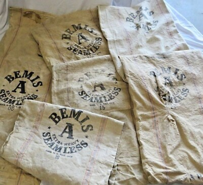 #ad Bemis A Extra Heavy Seamless Vintage Cotton Feed Or Seed Sack $24.95