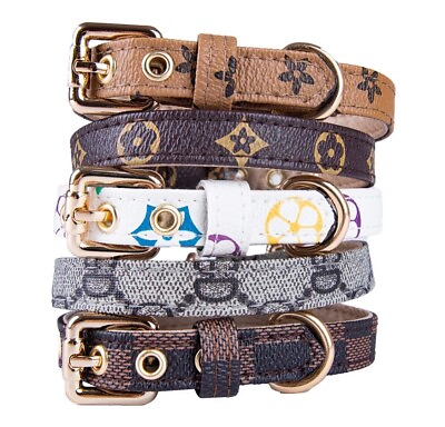 #ad #ad Luxury dog monogram collar with matching leash set combo XSS M SIZE $12.99