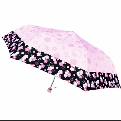 #ad Sanrio Hello Kitty Folding Umbrella Kyoto Haro Saisai Pattern Emerges When Wet $29.98