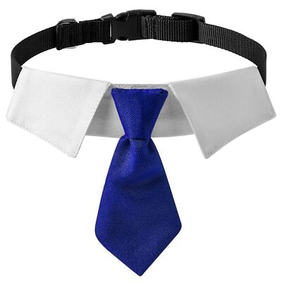 #ad Dog Collar Soft Polyester Dog Bow Tie with Metal Buckle for Large Medium an... $11.19