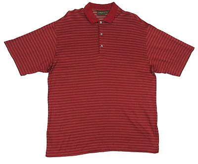 #ad NWOT Bobby Jones Golf Made In Italy Red Short Sleeve Polo Athletic Shirt L $34.99