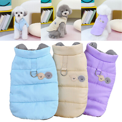 #ad Pet Vest Jacket Warm Puppy Dog Cotton Clothes Small Large Winter Padded Coat $10.21