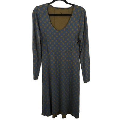 #ad Horny Toad Blue and Brown Casual Dress Horny Toad Bellflower Dress $21.79